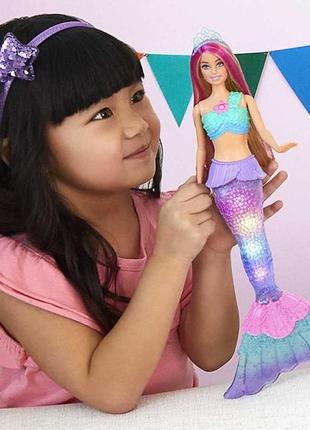 Лялька барбі русалка із дрімтопії сяючий хвіст barbie dreamtopia mermaid hdj362 фото