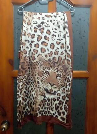 Шикарный большой платок животный принт, леопард