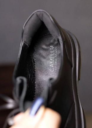 Туфли женские кожаные оксфорды черные 5837499 фото