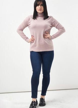 Plus size: джинсы слим с завышенной талией2 фото