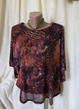 Розпродаж!!! шикарна блуза-пончо для розкішних жінок мороко розмір 48-50 пог 59