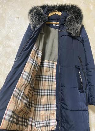 Зимнее пальто oazis на синтепоне мех искусственный р.46-482 фото
