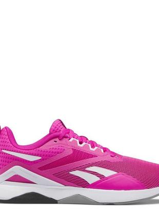 Женские розовые кроссовки reebok nanoflex tr v2.0 (gy2121). оригинал. размер 38 eu (24.5 см)1 фото