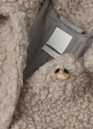 Італійська вовна преміум якість куртка шуба вовняна сорочка пальто тедді h&m2 фото
