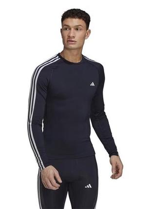 Чоловічий спортивний лонгслів adidas tecfit 3s (hj9912). оригінал. розмір m