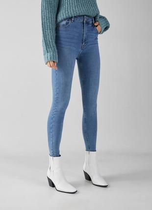 Джинсы skinny с высокой посадкой bershka - 36