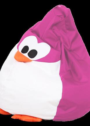 Крісло-груша пінгвін рожевий середня 80х100