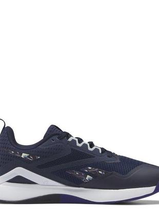 Женские синие кроссовки reebok nanoflex tr v2.0 (gy6222). оригинал. размер 38 eu (24.5 см)9 фото