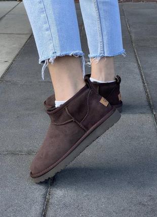 Уггі ugg classic ultra mini brown4 фото