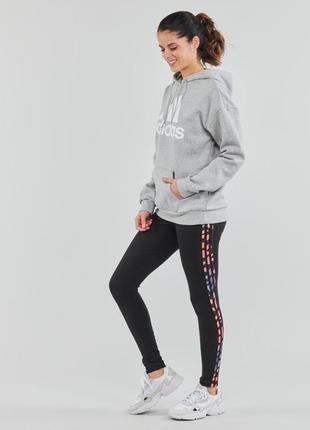 Женское флисовое серое худи adidas essentials logo fleece (hd1748). оригинал. размер m2 фото