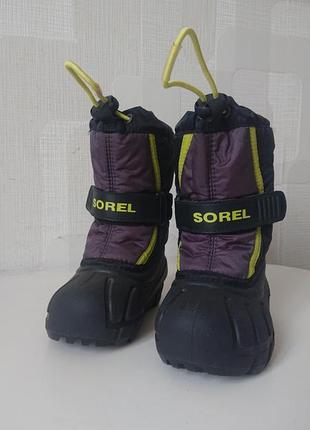 Детские зимние сапоги сноубутсы sorel оригинал из сша .6 фото