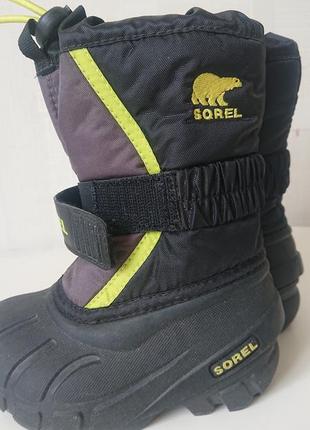 Детские зимние сапоги сноубутсы sorel оригинал из сша .9 фото