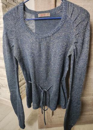 Светр кофта шерсть люрекс