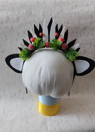 Аксессуары украшения для волос обруч ободок ушки, иголки к костюму ежика, ёжика ежиха, еж, ёж v.j.v