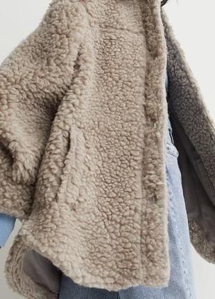 Італійська вовна преміум якість куртка шуба вовняна сорочка пальто тедді h&m4 фото