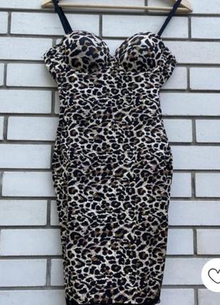 Леопардовое утягивающее платье белье maddison