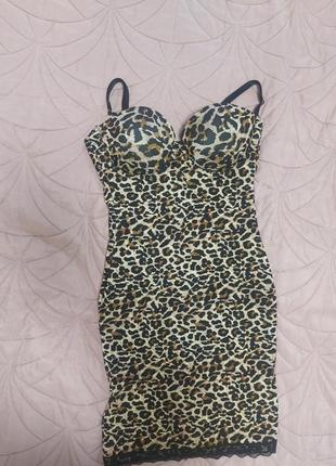 Леопардовое утягивающее платье белье maddison2 фото