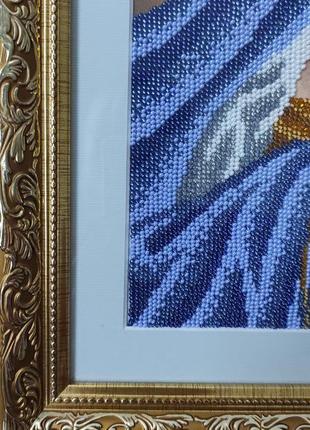 Картина вышитая бисером икона мадонна долороса