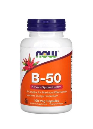 Now foods в-50, 100 растительных капсул