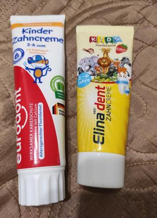 Лот зубні пасти та щітки 2-6 років2 фото