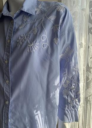Сорочка з вишитим орнаментом h&m великий розмір 48/50