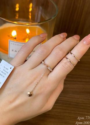 Серебряная кольца с подвеской3 фото