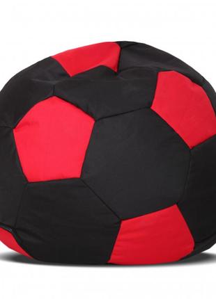 Крісло-м'яч чорний з червоним середній 100х1001 фото