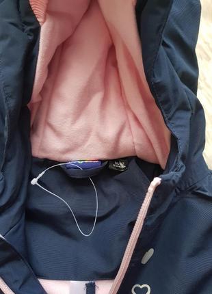 Куртка лыжная синяя розовая девочка 86/924 фото