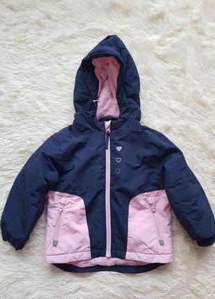 Куртка лыжная синяя розовая девочка 86/923 фото