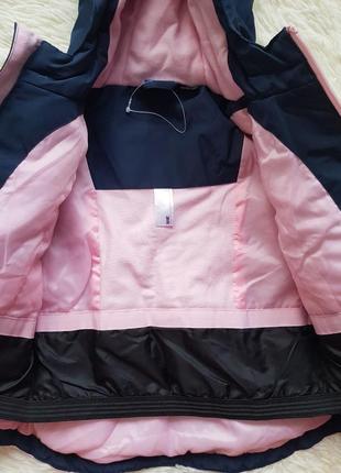 Куртка лыжная синяя розовая девочка 86/925 фото