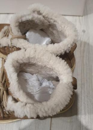 Зимние натуральные замш ботинки ботинки берцы овчина 39 kachorovska4 фото