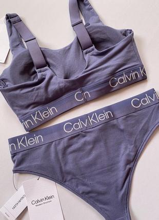 Ліловий/фіолетовий спортивний комплект білизни calvin klein оригінал5 фото