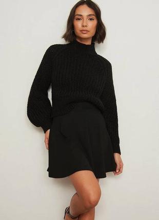 Красивый черный свитер na-kd knitted sweater1 фото