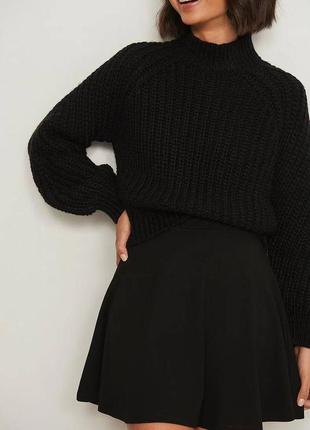Красивый черный свитер na-kd knitted sweater2 фото
