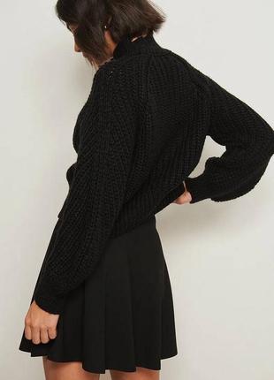 Красивый черный свитер na-kd knitted sweater4 фото