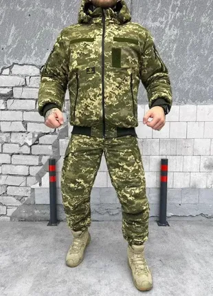 Тактичний зимовий костюм logos-tac піксель, армійський зимовий костюм на хутрі піксель logos-tac2 фото