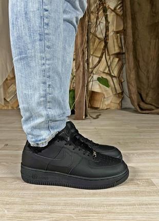 ❄️nike air force 1 low classic black fur❄️❤️ 37рр-45рр❤️ кроссовки черные зимние найк форс, мужские кроссовки зимние, кроссовки мужские зимние найк