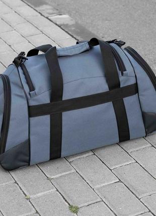 Дорожня спортивна сумка найк на 55 літрів сірого кольору7 фото