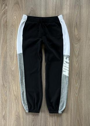 Чоловічі теплі спортивні бавовняні штани з принтом nike