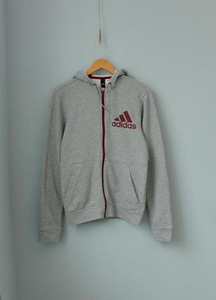 ▪️adidas originals мужское худи ▪️на молнии zip кофта за капюшоном адидас серое с s м2 фото