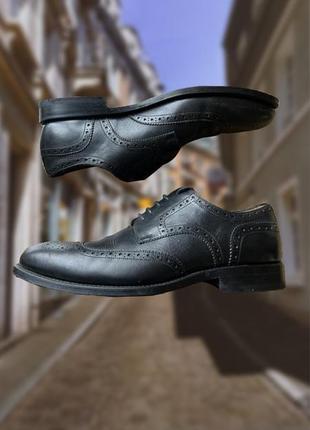 Шкіряні туфлі броги prime shoes goodyear welted чорні