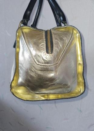 Gianfranco ferre gold сумка женская кожанная оригинал винтаж7 фото