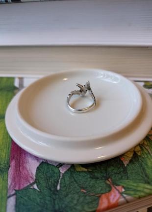 Серебряное кольцо с бабочками2 фото