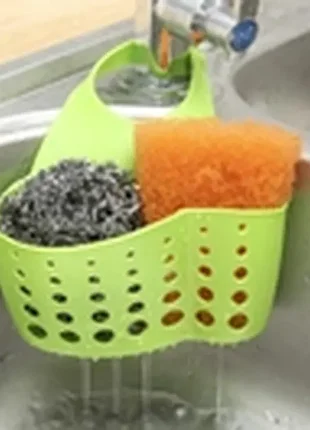 Тримач для кухонних губок і дрібниць, кошик харчовий силікон 15х8х4 см оливковий н1336,3