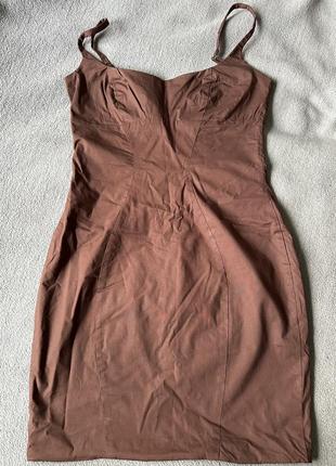 Мини-платье sabine бренда oh polly шоколадного цвета