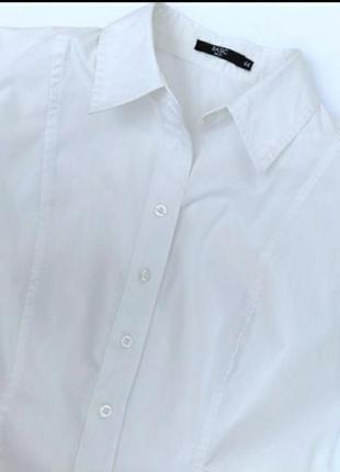 Біла блуза сорочка короткий рукав об'ємний incity4 фото