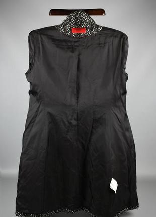 Hugo boss женское шерстяное твидовое длинное пальто черно белое размер l xl