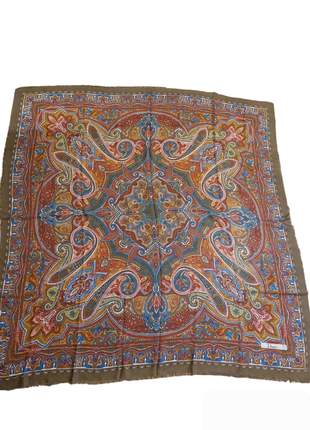 Роскошный винтажный шелковый платок шаль durer paris 135×135