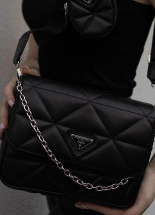 Сумка prada re-nylon padded shoulder