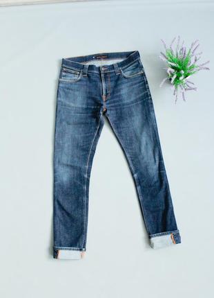 Nudie jeans thin finn italy 🇮🇹 джинси чоловічі сині нуді левайс левіс levis wrangler gstar lee hilfiger m l3 фото